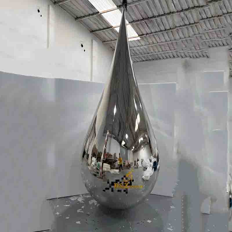 stainless steel droplets sculpture