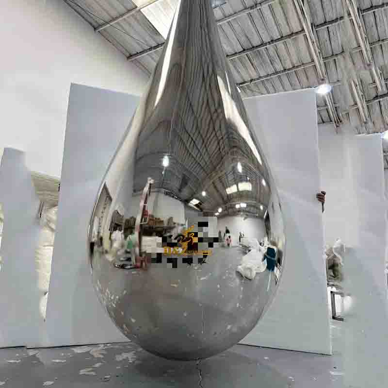 stainless steel water drop sculpture