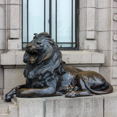 Have mold chinese factory casting metal large outdoor lion statues DZL-D563