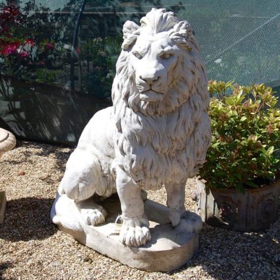 Life size china top one manufacturer professional custom outdoor stone sculpture the lion forest garden DZL-D544