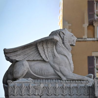 Mangnificent france famous outdoor animal decor lion garden statues for sale DZL-D543