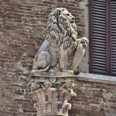 Street guardian animal decor hand made life size antique lion statue for sale DZL-D532