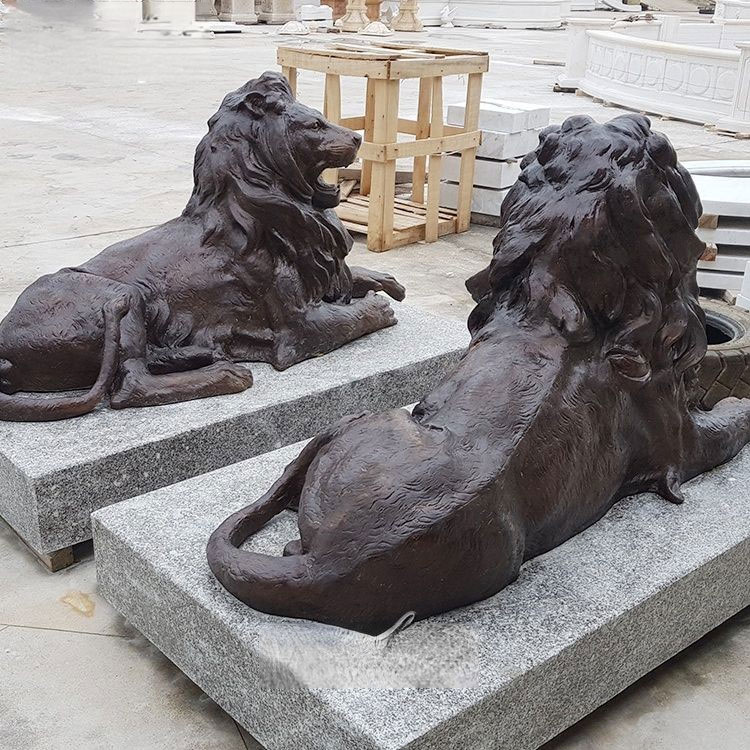 life size bronze lion statue for sale