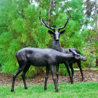 Garden decor wholesale best quality bronze animal statue deer DZD-D611