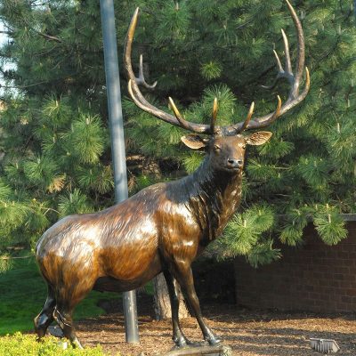 Large horn hand made crafts sculpture deer life size bronze deer statues DZD-D622