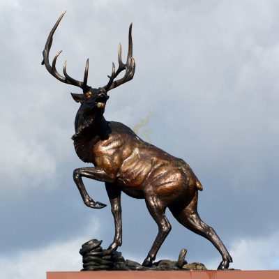 Life size popular animal deer casting brass deer statue for sale DZD-D606