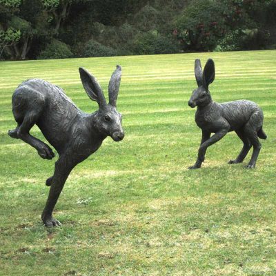 Garden large size hand made animal decor hare sculpture for garden DZH-D653